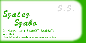 szalez szabo business card